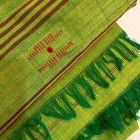 Graceful Green Mekhela Chador with Handwoven Assamese Patterns - Harlequin