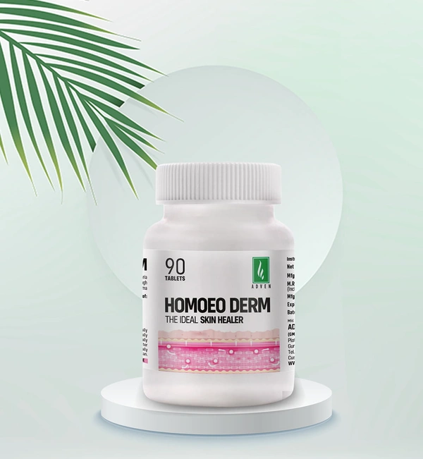 Homoeo Derm Tablet 90 TABS Adven Biotech - Pack of 2