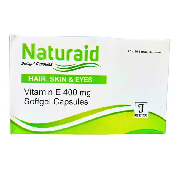 Naturaid Vitamin E 400 mg Softgel Capsules 20 x 10