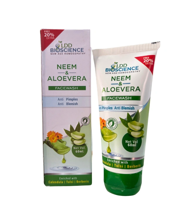 Neem and Aloevera Facewash 60 ml LDD Bioscience (Pack of 2)