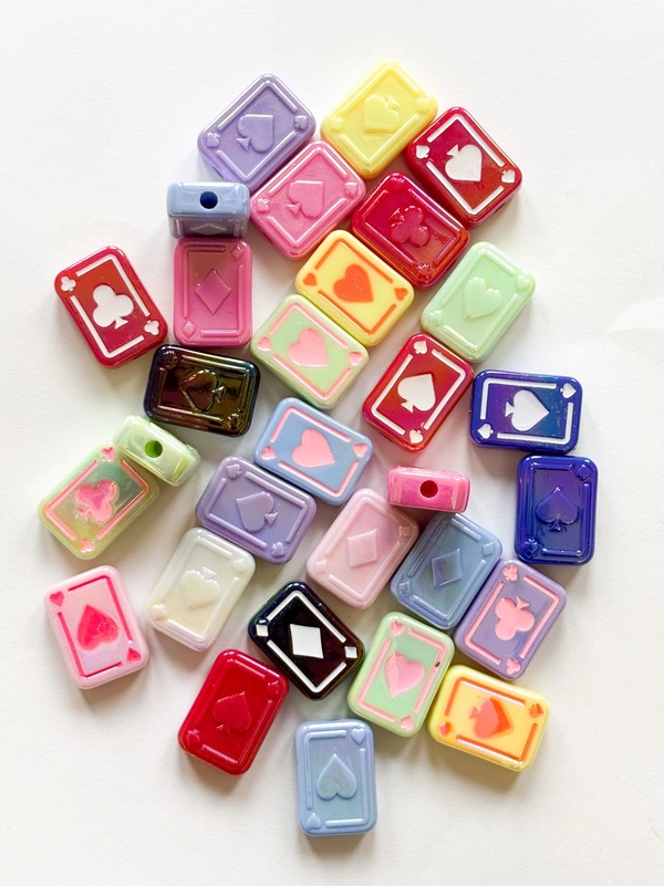 UV Plated Poker Card Charms