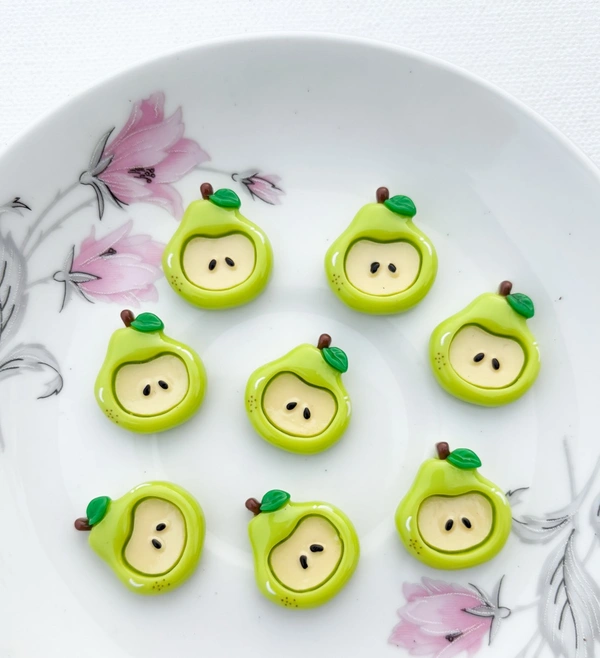 Pear Charm (Hooks Included)