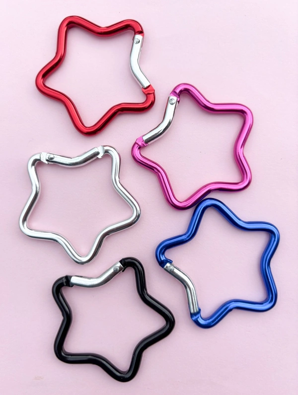 Metallic Star Carabiners - Blue