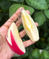 Sliced Apple Keychain - Red