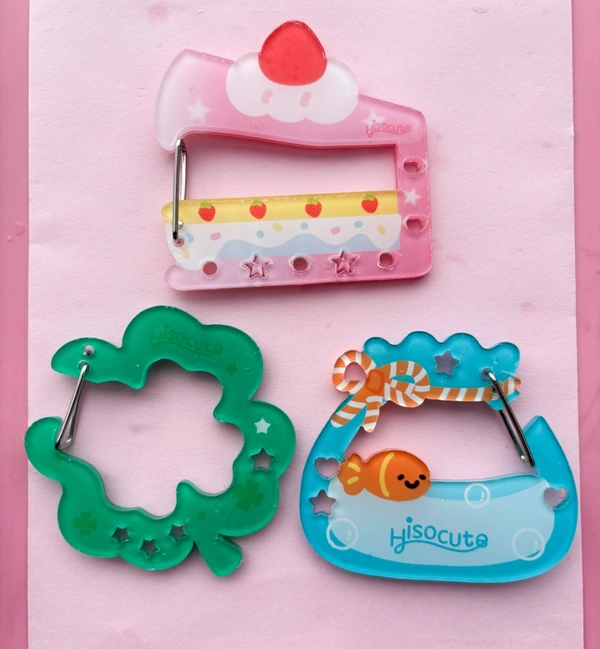 Acrylic Carabiners (w/Protective Film) - Clover