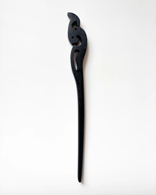 Black Wooden Hairsticks (₹80-99) - Bird-like Design
