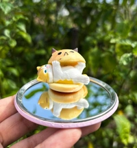 Mofusand Hamburger Series (Single Pcs) - Chocolate Brown (White Cat)