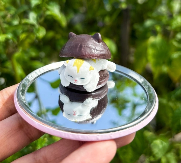 Mofusand Hamburger Series (Single Pcs) - Chocolate Brown (White Cat)