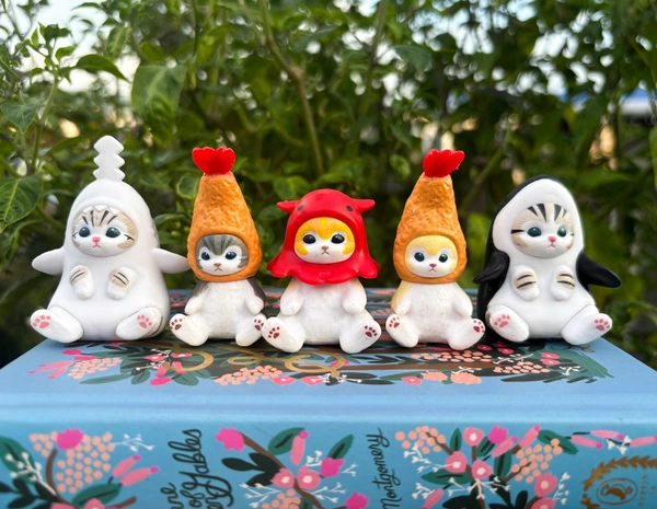 Mofusand Sea Creature Series (Single Pc & Sets: ₹210- 875) - Full Set Of 5 Figurines