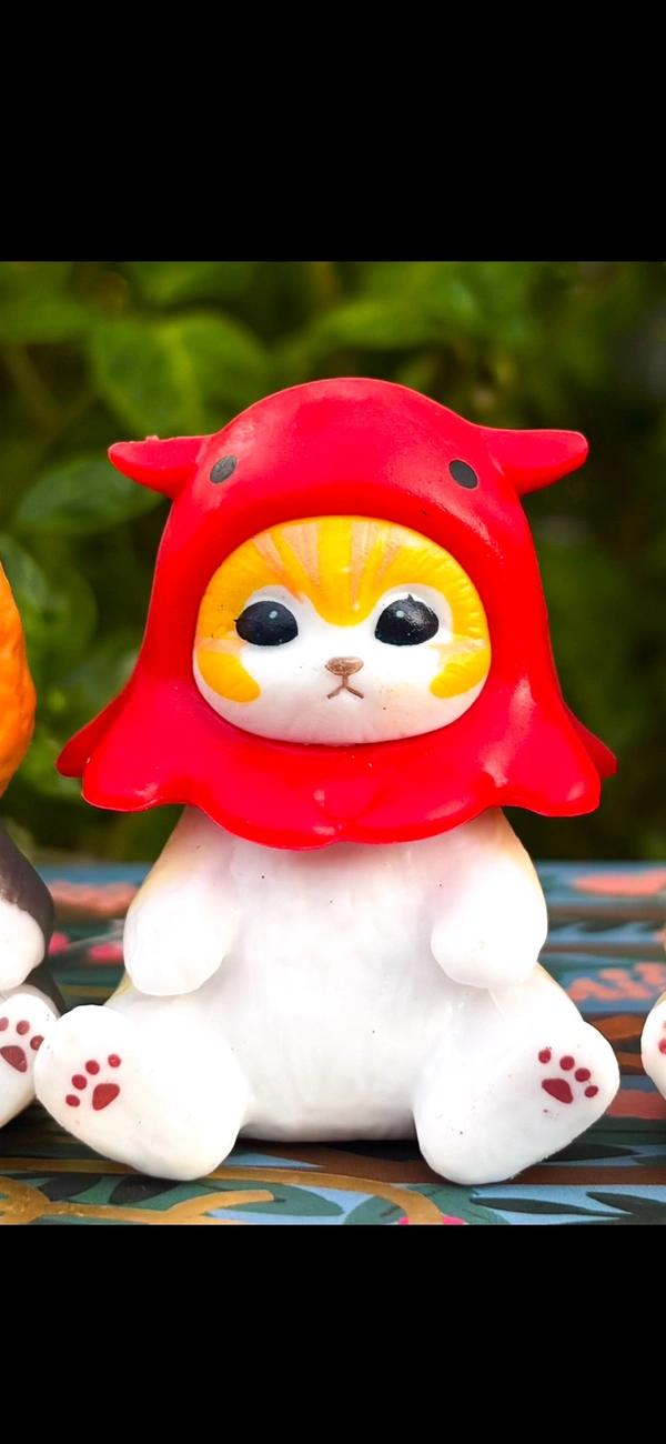 Mofusand Sea Creature Series (Single Pc & Sets: ₹210- 875) - Red Head Cat (Centre)