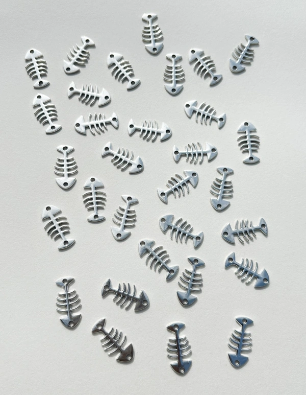 Metal Fish Bone Charm