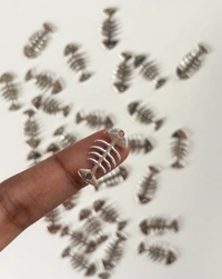 Metal Fish Bone Charm