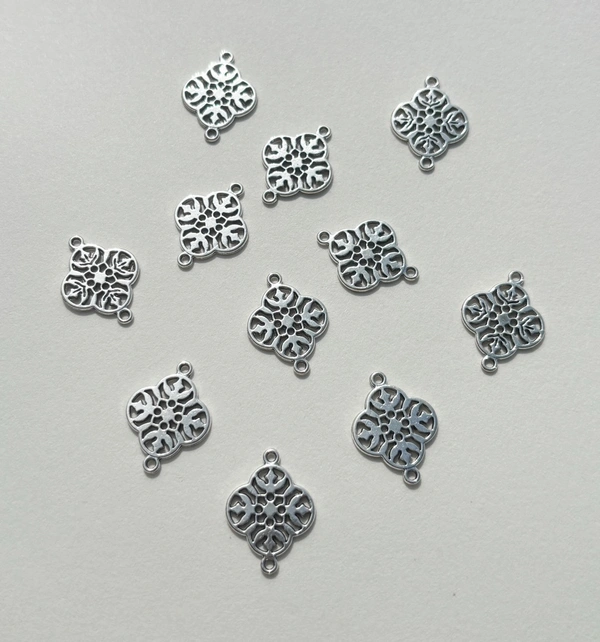 Metal Flower Connector Charm