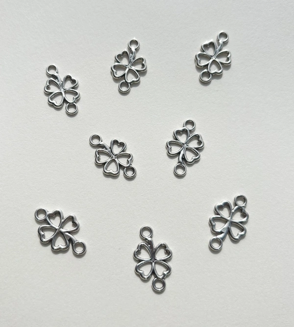 Metal Clover Connector Charm