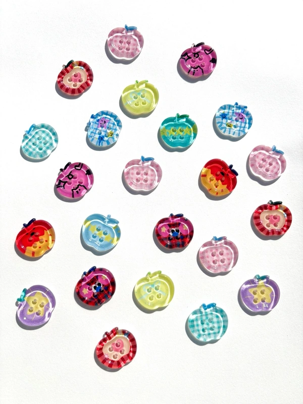 Colorful Apple Buttons (Random)