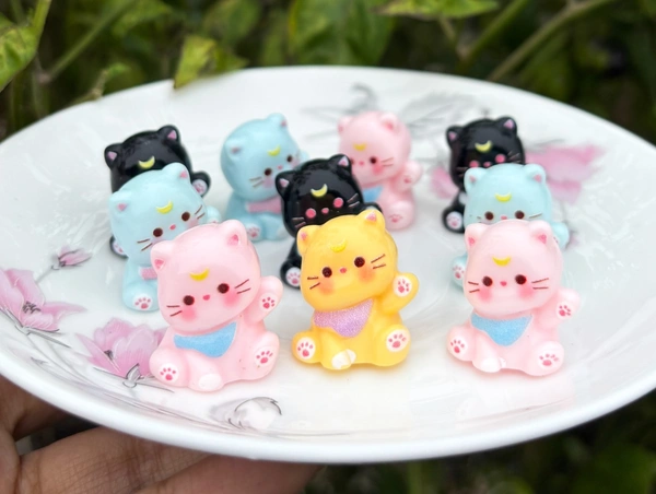 Sailor Moon Inspired Cat Charms (Hooks Inc) - Pink