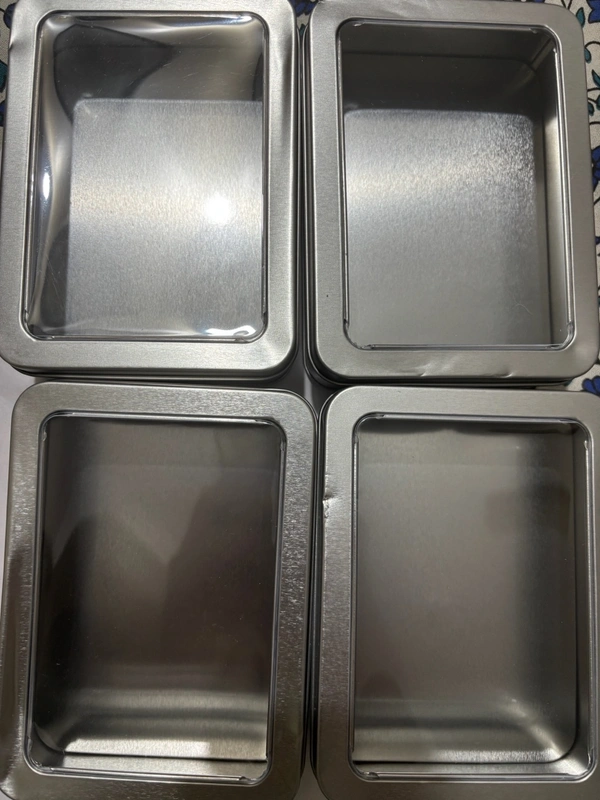 Big Full Window Metal Tins - Visible Damage