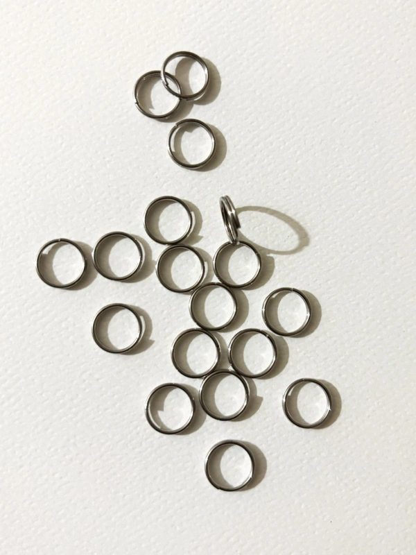 Stainless Steel Split Rings (Pack of 20 / 08x10mm)