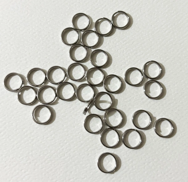 Stainless Steel Split Rings (Pack of 20 / 07x8mm)
