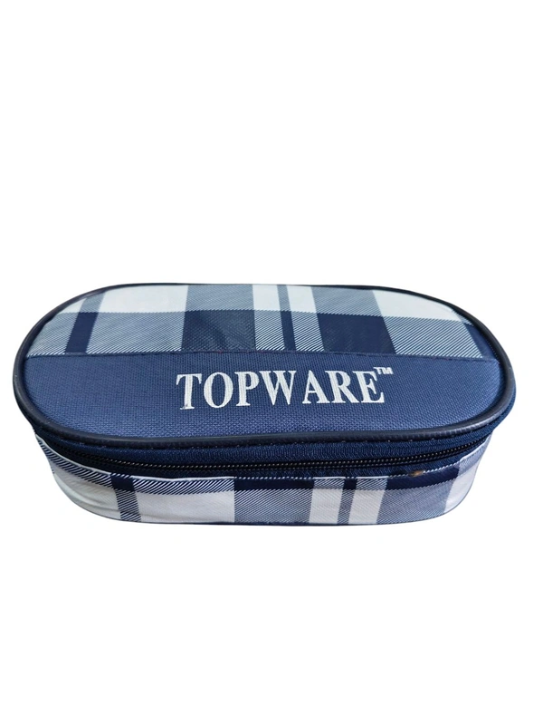 Lunch Box 2pcs Stainless Steel Bowl & Pouch with Food Grade PU Insulated, BPA Free Executive Tiffin for Office (2 x 260ml, Medium, Blue)