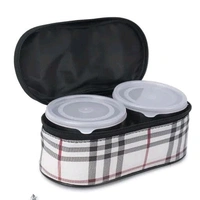 Lunch Container Set with 2 Steel Bowl & Pouch with Food Grade PU Insulated, BPA Free Executive Tiffin for Office