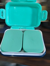 Fun Treat Lunch Box, Plastic Tiffin 650 ml and Small Container 125 ml with Plastic Spoons, Super Hero School Kids Lunchbox, Leak Proof , bhim lunch box
