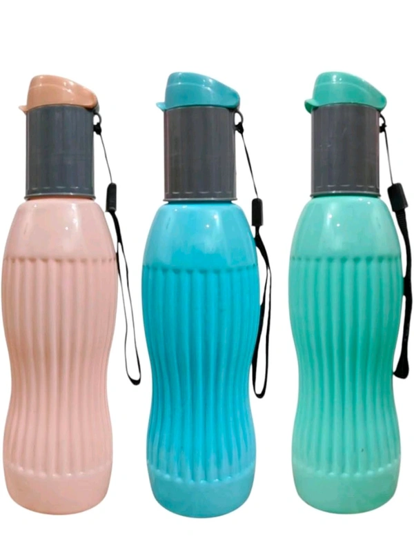 Flip Top Water Bottle 750 ML, Light Weight Water Bottle, Best For Office Kitchen Gym Casual Use - (Pack of 3)