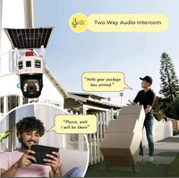 2 VIEW LENS 5G/4G Sim Solar Powered CCTV Security Camera with Solar Panel | Surveillance for Agriculture | Remote Area | Construction Site | Garden