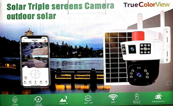 2 VIEW LENS 5G/4G Sim Solar Powered CCTV Security Camera with Solar Panel | Surveillance for Agriculture | Remote Area | Construction Site | Garden