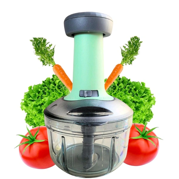 Manual Vegetable Chopper, Onion Cutter & Chopper, Push Chopper for Kitchen Use, Salad & Veggie Chopper, Heavy Duty Hand Chopper Machine 650ml (Multicolor)