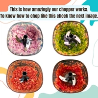 Manual Vegetable Chopper, Onion Cutter & Chopper, Push Chopper for Kitchen Use, Salad & Veggie Chopper, Heavy Duty Hand Chopper Machine 650ml (Multicolor)