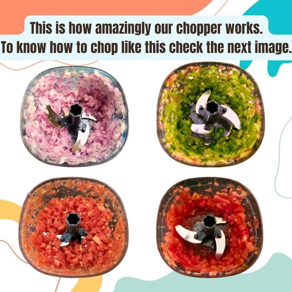 Manual Vegetable Chopper, Onion Cutter & Chopper, Push Chopper for Kitchen Use, Salad & Veggie Chopper, Heavy Duty Hand Chopper Machine 650ml (Multicolor)