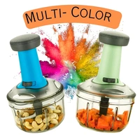 Manual Vegetable Chopper, Onion Cutter & Chopper, Push Chopper for Kitchen Use, Salad & Veggie Chopper, Heavy Duty Hand Chopper Machine 650ml (Multicolor)