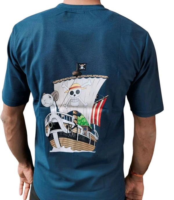 Men's Graphic Printed 100% Cotton T-Shirt - Regular Fit, Printed T-Shirts for Men - Teal, M