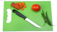 Premium Plastic Chopping Board with 1 Knife, Green