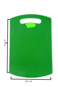 Premium Plastic Chopping Board with 1 Knife, Green