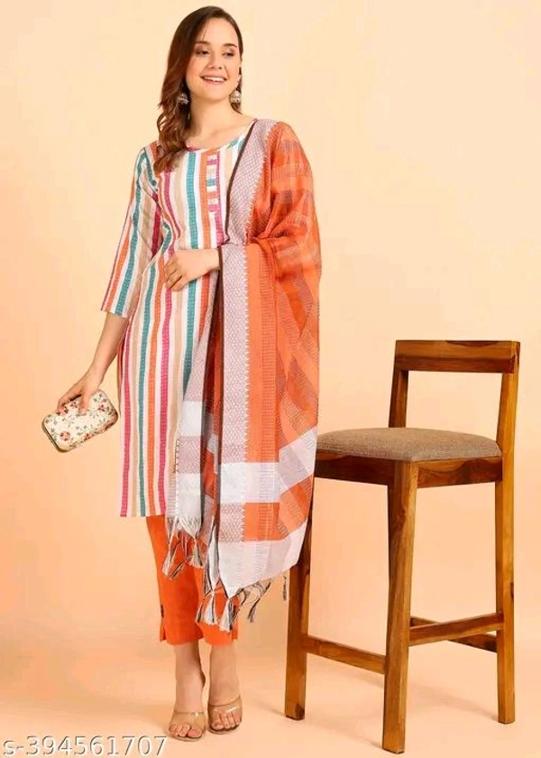 Kurti Pant Set With Dupatta - M