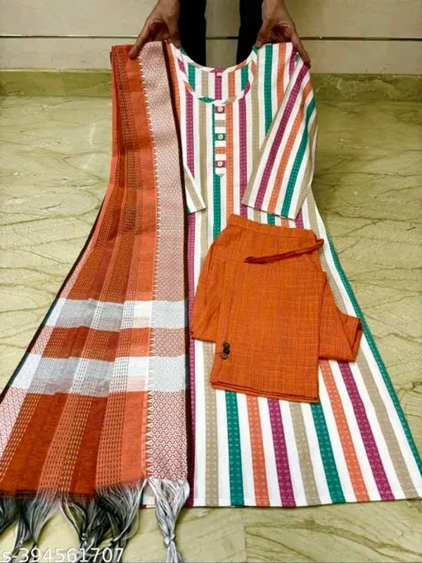 Kurti Pant Set With Dupatta - XL
