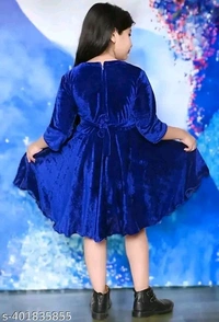 Tinkle Fancy Flowsome Girls Velvet Party Dress - 9 Years