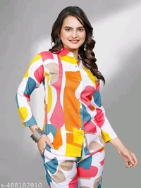 Stylish Latest Women Top & Bottom Sets - M