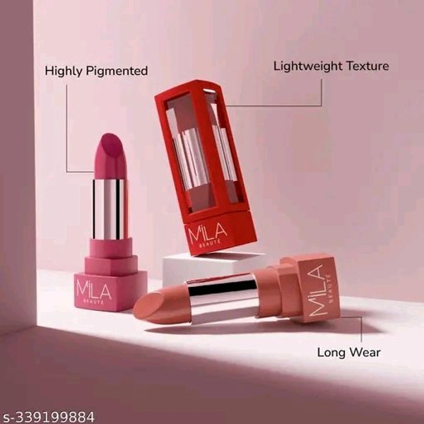 MILA BEAUTÉ Matte Lipstick, Long lasting lipsticks, Lipstick for Women, 4.2gm Each, Lipstick Combo pack of 4 