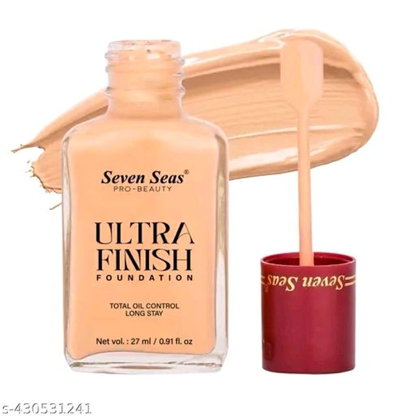 Seven Seas Total Oil Control Long Stay Ultra Finish Foundation(Natural,27ML)
