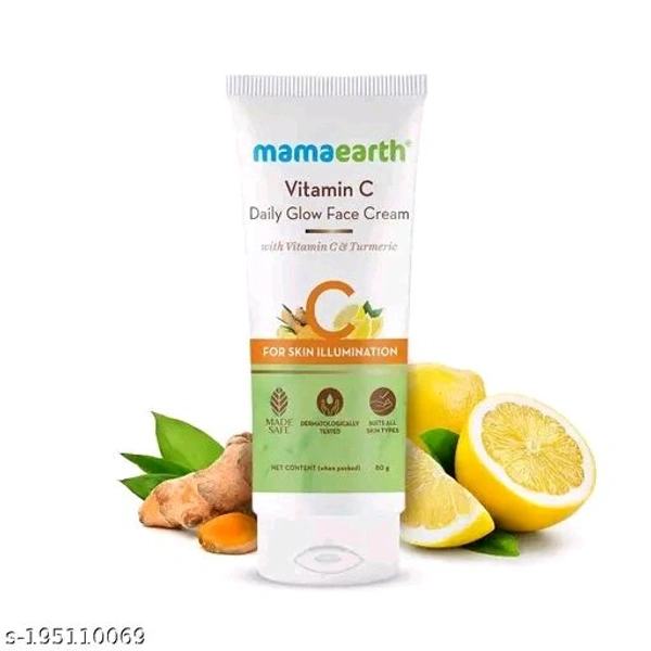 Mamaearth Vitamin C Daily Glow Face Cream With Vitamin C & Turmeric for Skin Illumination - 80 g