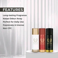 DENVER Caliber,Honour & Imperial Nano Travel Size Pack Deo Perfume Body Spray - For Men (50ml X 3 )