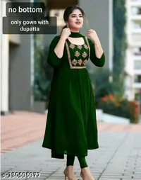 pushpa georgette gown with dupatta Dupatta set - M