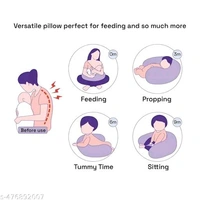 Breast Feeding Pillow Nursing for New Born Baby with Adjustable Strap buckle & Removable Cover, Multipurpose use For Breastfeeding, Nursing, Baby Support & Playtime, Tummy Time