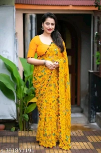 Gerogette Dhanlaxmi KALAMKARI BEST  Saree