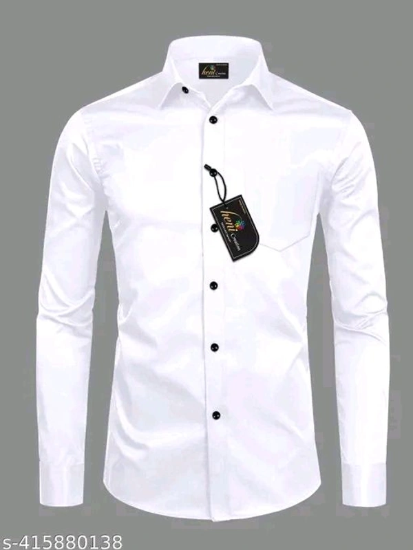 Solid Cotton Long Sleeve Men’s Shirt – Comfortable and Fashionable | Cotton Shirt | Solid Men’s Shirt | Long Sleeves | Fashionable Shirt | Men’s Casual Wear | Comfortable Shirt | Sizes M to XXL | Indian-made Shirt | Soft Cotton Shirt | Stylish Men’s Shirt* - L