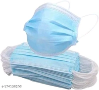 3 Ply Protective Face Mask with Nose Pin,Premium Mask For Men and Women 3 Ply Surgical Disposable Face Mask,Anti-Virus, Anti-Bacteria, Anti-Pollution Mask with Nose Pin/Clip (Blue, Free Size, Pack of 100, 3 Ply)