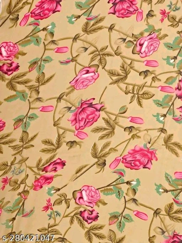 Georgette Floral Printed Beige Woman Saree Without Blouse